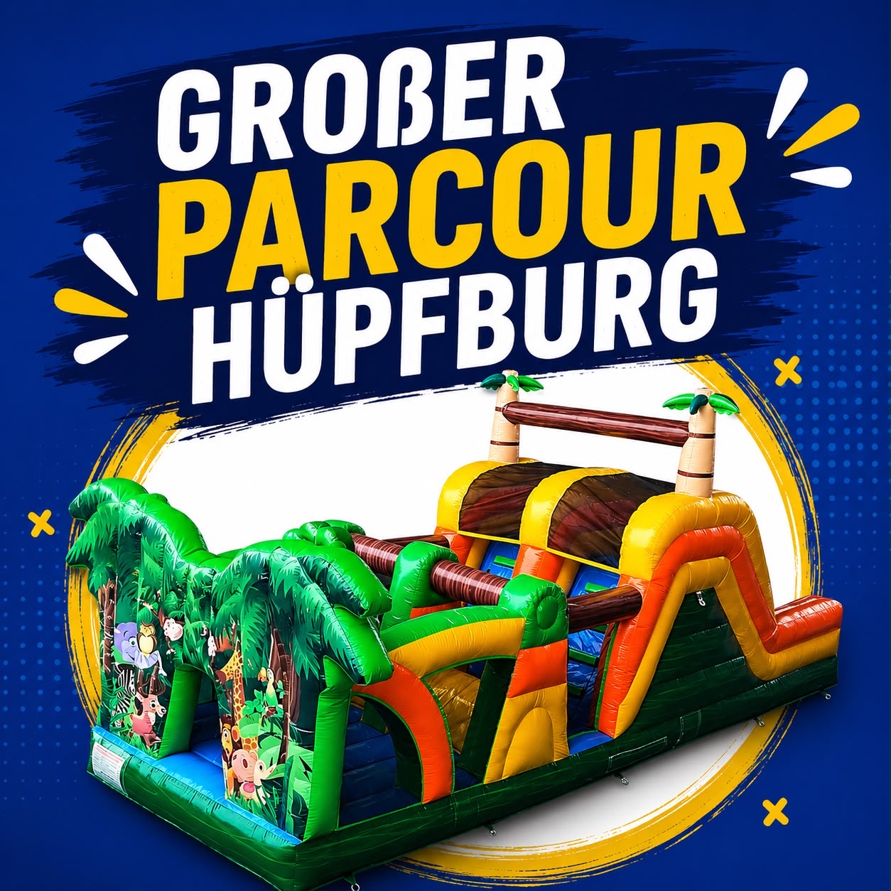 Großer Parcour Hüpfburg